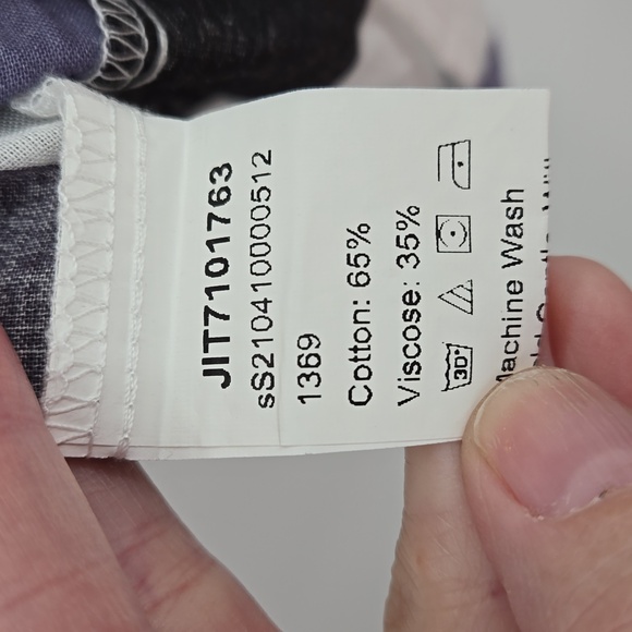 Emery Rose White Gray Women's Polka-dot Round Neckline Plus Size 4XL - Picture 8 of 12